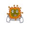 Cartoon picture of duvinacovirus showing anxious face
