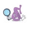 Cartoon picture of gall bladder Detective using tools