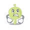 A cartoon picture of lymph node showing an angry face