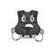 A cartoon picture style of scuba buoyancy compensator having a mad face