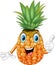 Cartoon pineapple giving thumbs up