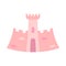 Cartoon pink fairytale castle