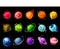 Cartoon planets. Space fantasy color asteroids, meteors, ice comets, lava and gas planets. Vector set of isolated