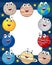 Cartoon Planets Vertical Photo Frame