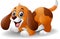 Cartoon playful puppy