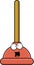 Cartoon Plunger Happy