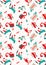 Cartoon poclain truck kids seamless repeated pattern