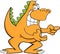 Cartoon pointing dinosaur