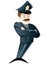 Cartoon policeman in uniform