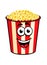Cartoon popcorn character