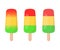 Cartoon popsicle ice cream stick clipart icon fruits vector summer