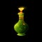 Cartoon potion bottle with earth energy, elixir