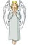 Cartoon praying angel