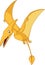 Cartoon pterosaurs on white background