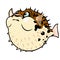 Cartoon puffer fish