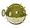 Cartoon puffer fish