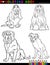 Cartoon purebred Dogs Coloring Page