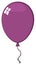 Cartoon Purple Balloon