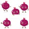 Cartoon purple beetroot character with banner