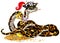 Cartoon python big snake pirate