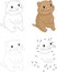 Cartoon quokka. Dot to dot game for kids