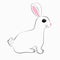 cartoon rabbit isolated icon on white background