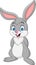 Cartoon rabbit isolated on white background