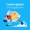 Cartoon Rabbit Running Carry Boxes Fast Delivery Service Banner With Copy Space