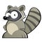 Cartoon raccoon