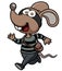 Cartoon Rat thief running