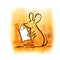 Cartoon reading Mouse