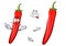 Cartoon red chilli pepper vegetable