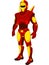 Cartoon red humanoid robot