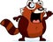 Cartoon Red Panda Waving