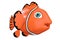 Cartoon Red Sea Clownfish. 3d Rendering