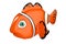 Cartoon Red Sea Clownfish. 3d Rendering