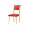 Cartoon red soft dining chair .