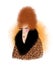 Cartoon Redheaded Lady in a Leopard Coat