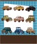 Cartoon retro car card