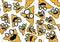 Cartoon retro cheese seamless pattern for wrapping paper and fabrics and linens and kids clothes print