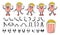 Cartoon Retro Pop Corn Groovy Character Construction Kit. Fast Food Personage Poses, Facial Expressions, Hands, Legs