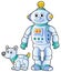 Cartoon retro robot 2