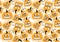 Cartoon retro seamless Halloween pumpkins pattern for kids clothes print and wrapping paper and fashion textile