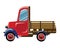 Cartoon retro truck. Vector illustration of a commercial transport. Drawing for children.