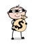 Cartoon Robber with Dollar Bag Vector