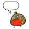 cartoon robin with speech bubble