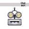 Cartoon Robot Face Smiling Cute Emotion Rich Chat Bot Icon