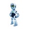 Cartoon robot hi-tech character isolated kids toy