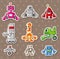 Cartoon robot stickers