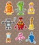 Cartoon robot stickers